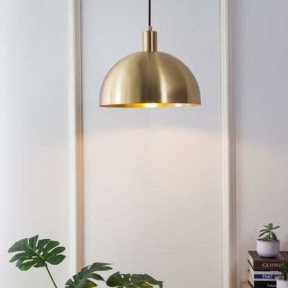 MessingKoepel - Mid-Century Moderne Koepel Hanglamp