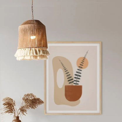 NatuurlijkeTouwLicht - Boho Hanglamp van Gevlochten Touw