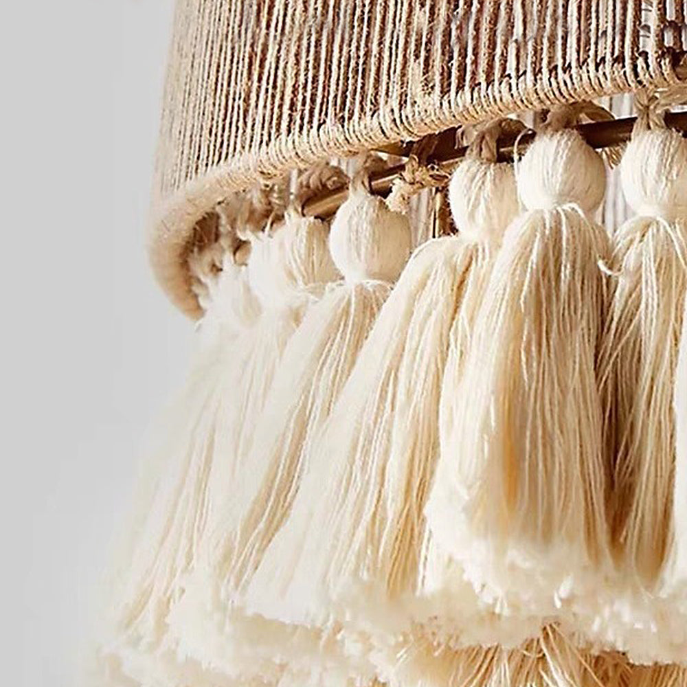 NatuurlijkeTouwLicht - Boho Hanglamp van Gevlochten Touw