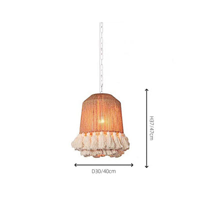 NatuurlijkeTouwLicht - Boho Hanglamp van Gevlochten Touw