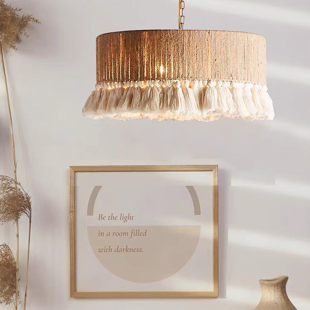 NatuurlijkeTouwLicht - Boho Hanglamp van Gevlochten Touw