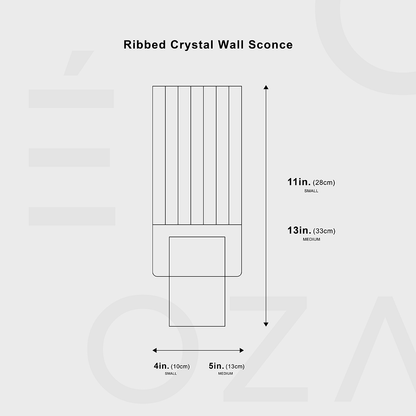 RibbedLux – Moderne Kristallen Wandlamp