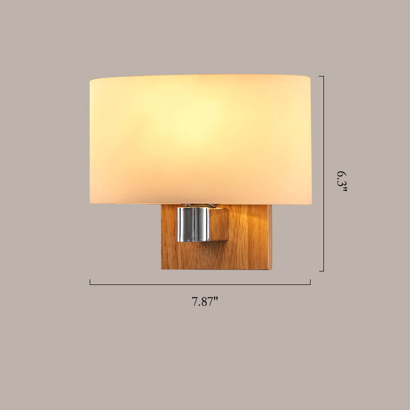 GlasHoutLicht – Nordic Wandlamp met Glas en Hout