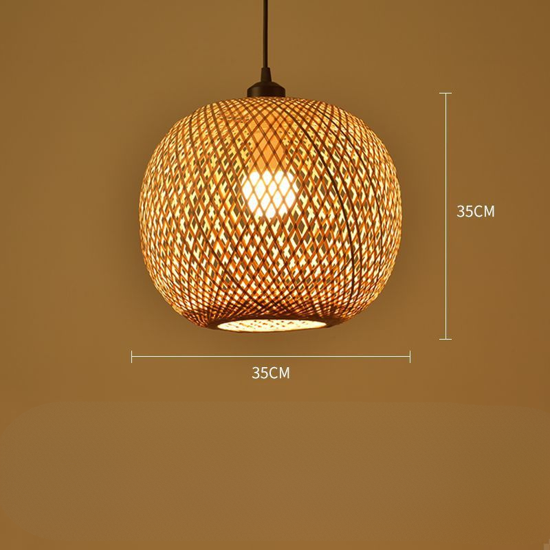 RietLicht - Handgeweven Boho Rieten Hanglamp