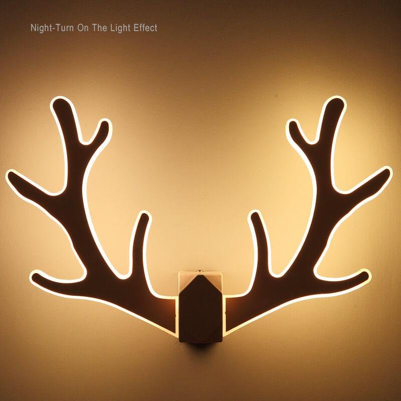 AntlerBeam - Minimalistische Gewei-vormige Wandlamp met 1 LED-arm