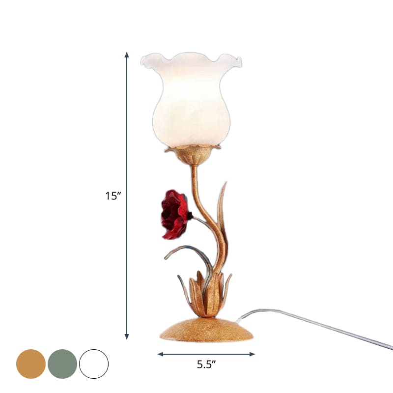 BlossomLight - Tafellamp met Bloemenpatroon voor Nachtkastje