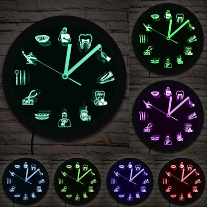 BrighterSmile - LED Wanduhr voor Tandartspraktijken