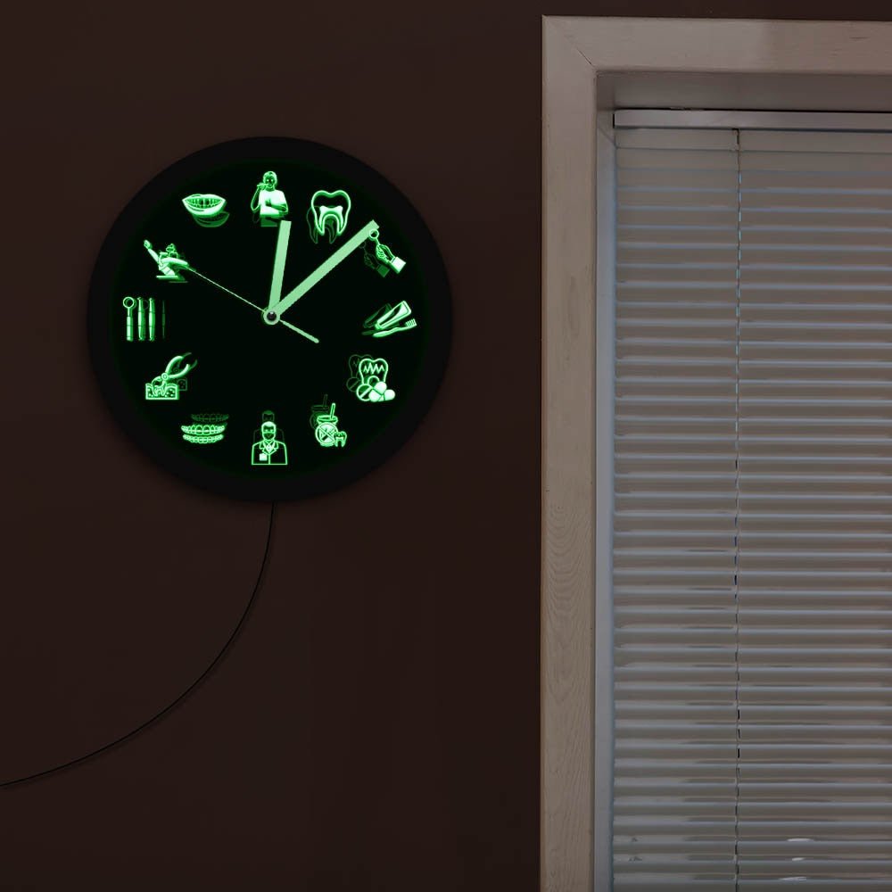 BrighterSmile - LED Wanduhr voor Tandartspraktijken