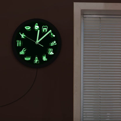 BrighterSmile - LED Wanduhr voor Tandartspraktijken