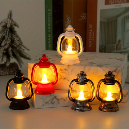 VintageGlow - 12pc Mini LED Christmas Lanterns with Twinkling Lights