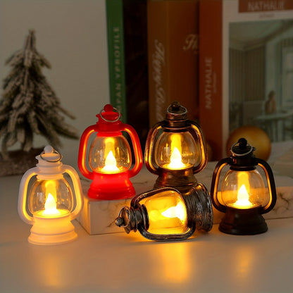 VintageGlow - 12pc Mini LED Christmas Lanterns with Twinkling Lights