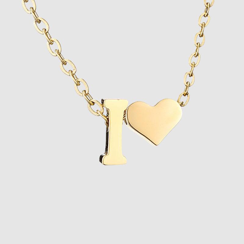 LiefdeInLetter - Gepersonaliseerde Hartvormige Ketting