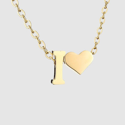 LiefdeInLetter - Gepersonaliseerde Hartvormige Ketting