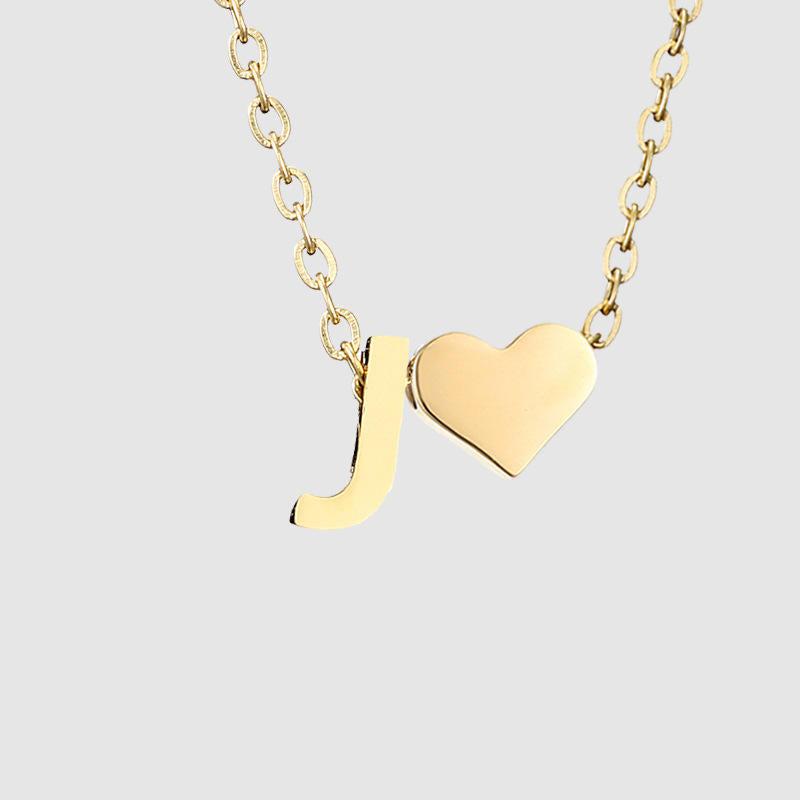 LiefdeInLetter - Gepersonaliseerde Hartvormige Ketting