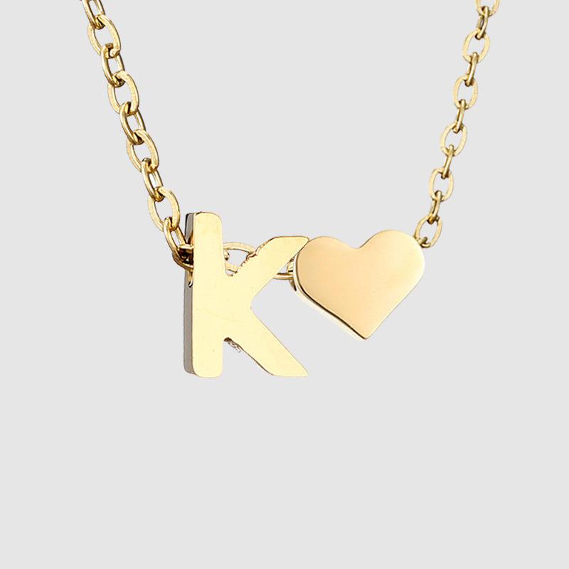 LiefdeInLetter - Gepersonaliseerde Hartvormige Ketting