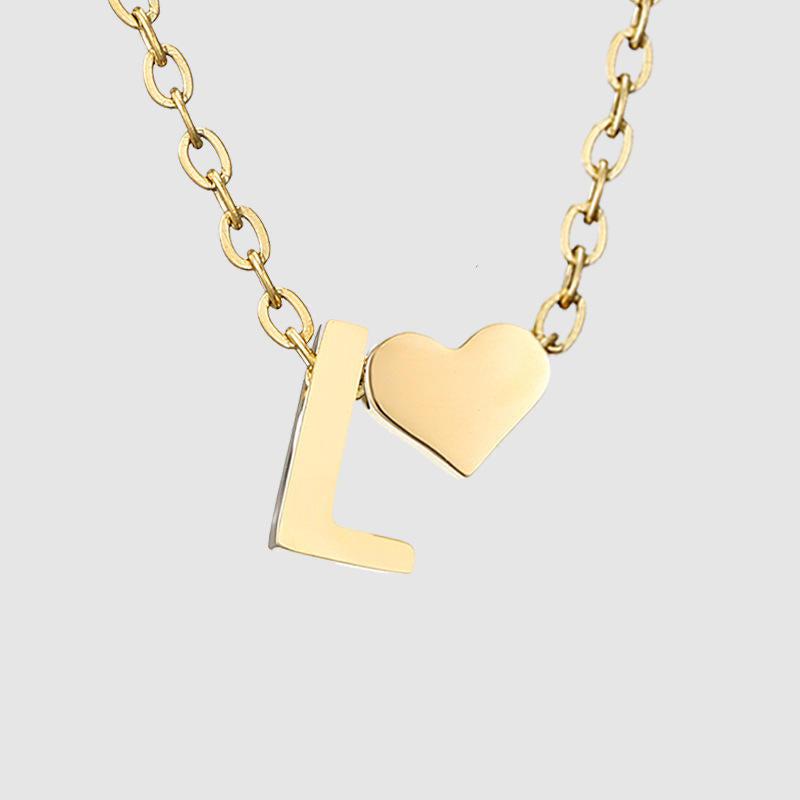 LiefdeInLetter - Gepersonaliseerde Hartvormige Ketting