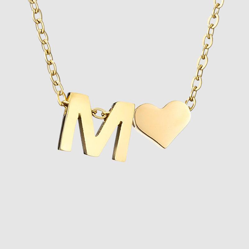 LiefdeInLetter - Gepersonaliseerde Hartvormige Ketting