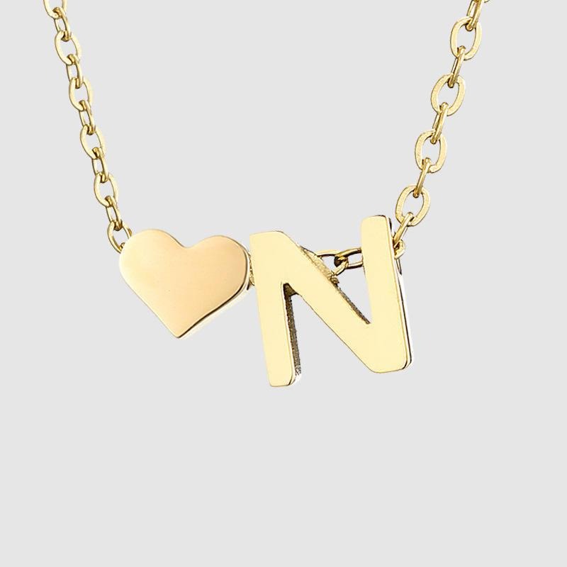 LiefdeInLetter - Gepersonaliseerde Hartvormige Ketting