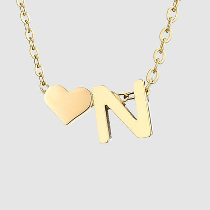 LiefdeInLetter - Gepersonaliseerde Hartvormige Ketting