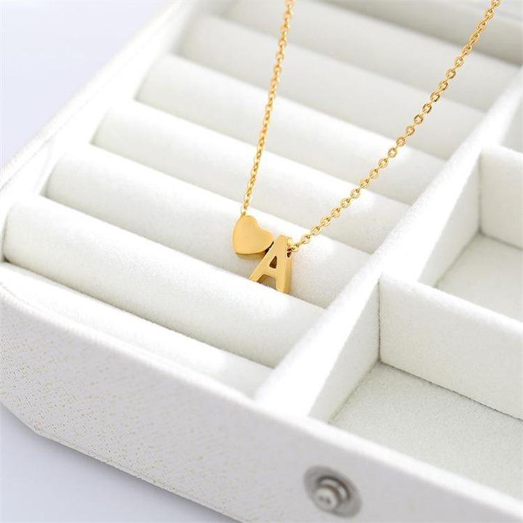 LiefdeInLetter - Gepersonaliseerde Hartvormige Ketting