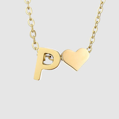 LiefdeInLetter - Gepersonaliseerde Hartvormige Ketting