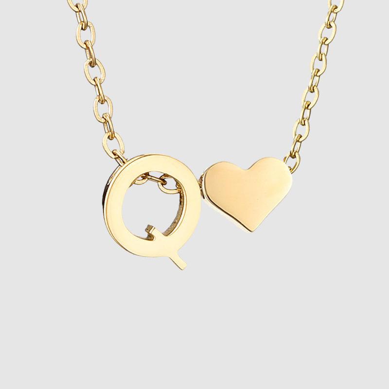 LiefdeInLetter - Gepersonaliseerde Hartvormige Ketting