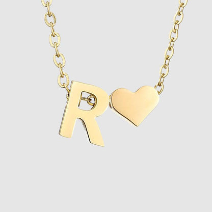 LiefdeInLetter - Gepersonaliseerde Hartvormige Ketting