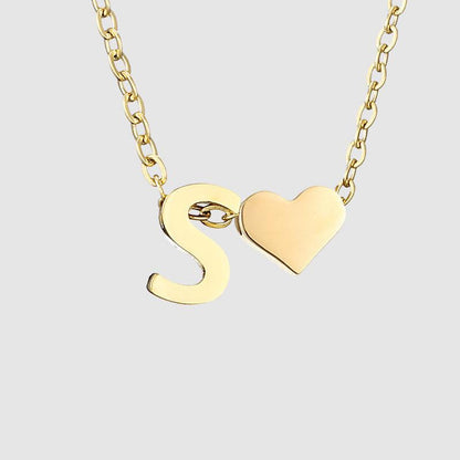 LiefdeInLetter - Gepersonaliseerde Hartvormige Ketting