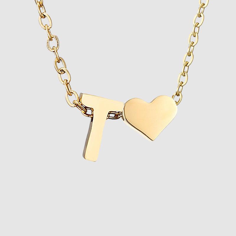 LiefdeInLetter - Gepersonaliseerde Hartvormige Ketting