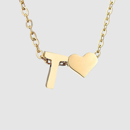 LiefdeInLetter - Gepersonaliseerde Hartvormige Ketting