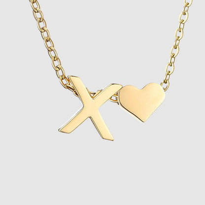 LiefdeInLetter - Gepersonaliseerde Hartvormige Ketting