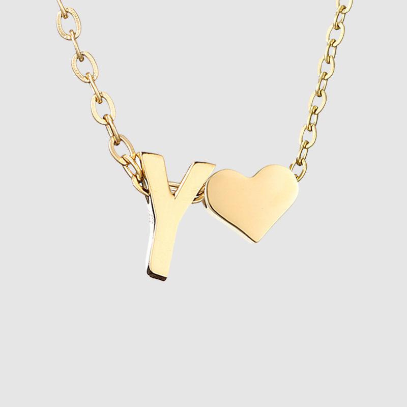 LiefdeInLetter - Gepersonaliseerde Hartvormige Ketting