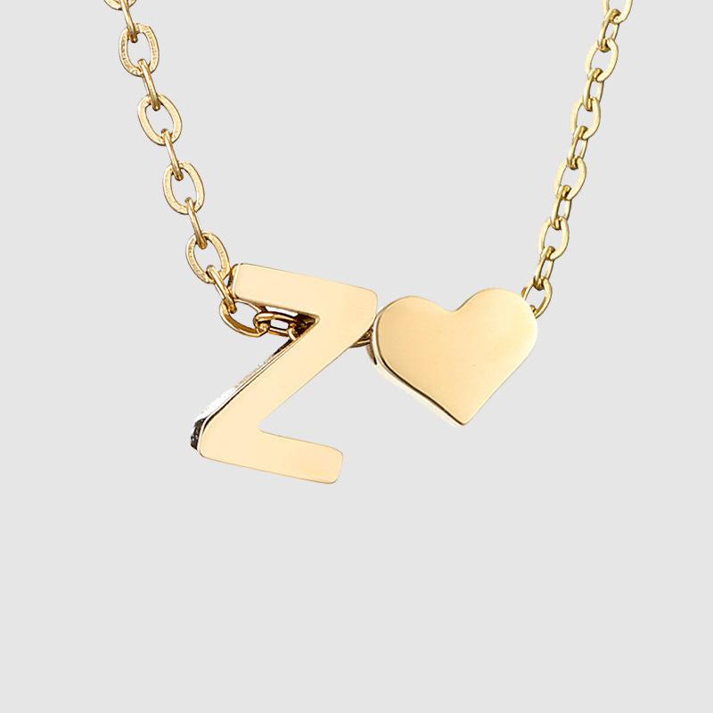 LiefdeInLetter - Gepersonaliseerde Hartvormige Ketting