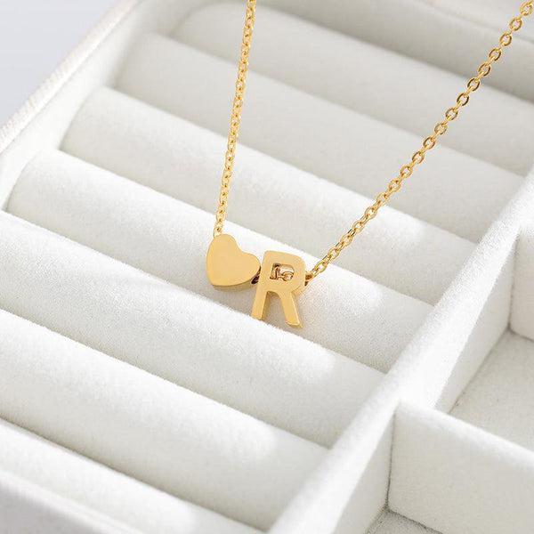 LiefdeInLetter - Gepersonaliseerde Hartvormige Ketting