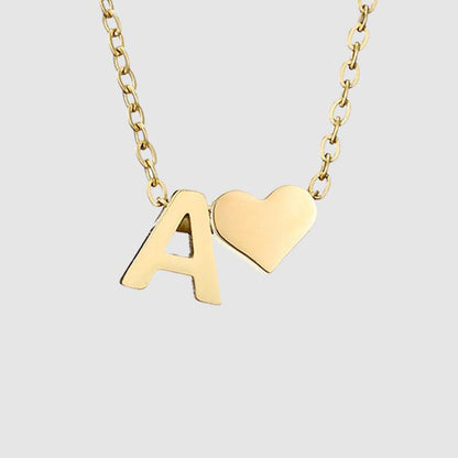 LiefdeInLetter - Gepersonaliseerde Hartvormige Ketting