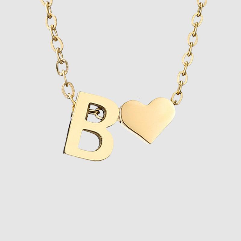 LiefdeInLetter - Gepersonaliseerde Hartvormige Ketting