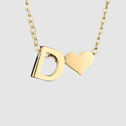 LiefdeInLetter - Gepersonaliseerde Hartvormige Ketting