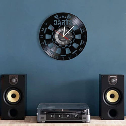 DartVibe - Vinyl Wandklok voor Dartliefhebbers