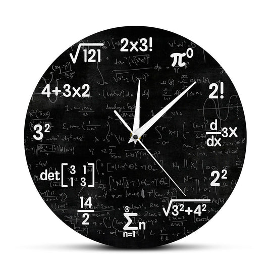 EquationTime - Wiskundig Wanddecoratie Horloge