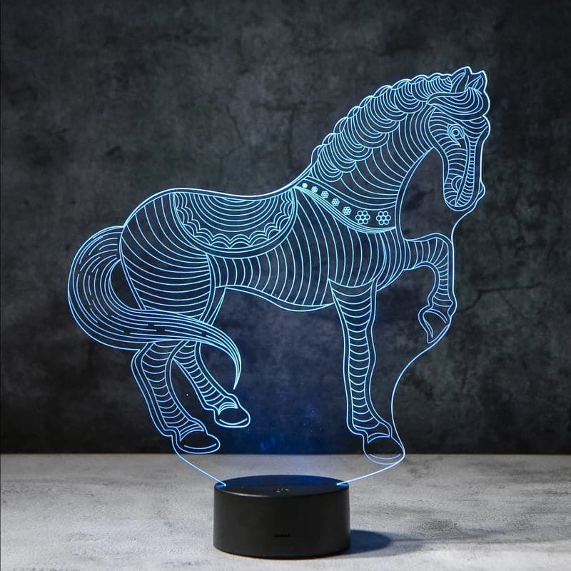 EquiGlow - 3D Paarden Nachtlamp