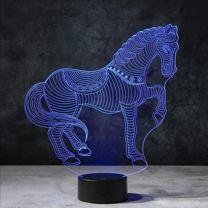 EquiGlow - 3D Paarden Nachtlamp