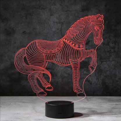 EquiGlow - 3D Paarden Nachtlamp