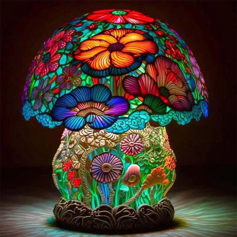 FairyGlow | Betoverende & Rustgevende Glas-in-loodlamp