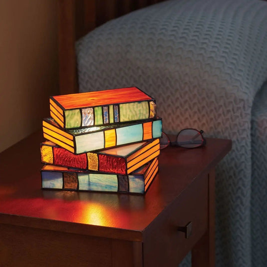 GlasSchat - Gekleurde Glazen Boekenlamp