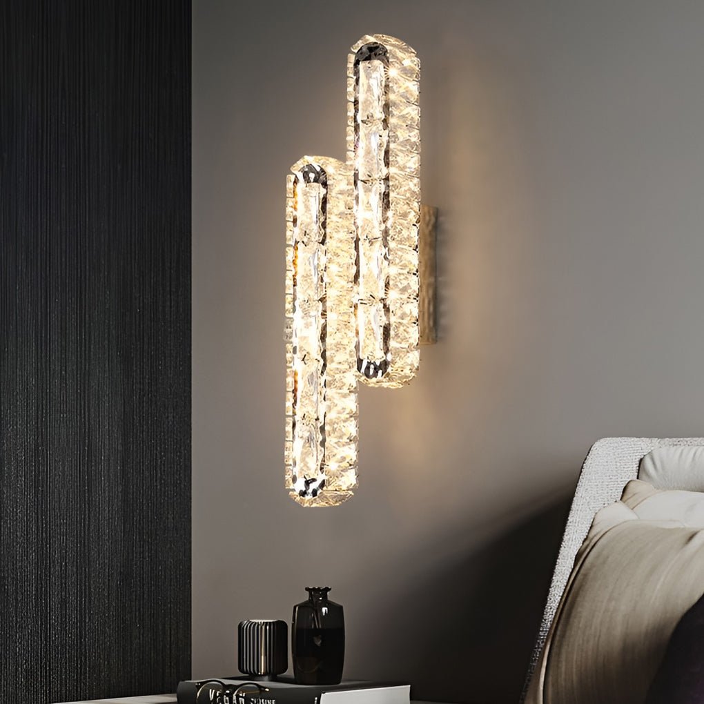 GlimmerLine - Moderne Kristallen LED Wandlamp met Instelbare Dimbare Verlichting