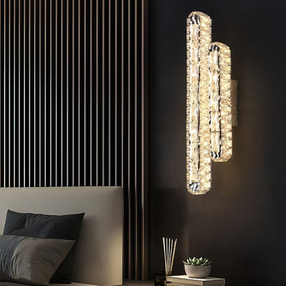 GlimmerLine - Moderne Kristallen LED Wandlamp met Instelbare Dimbare Verlichting