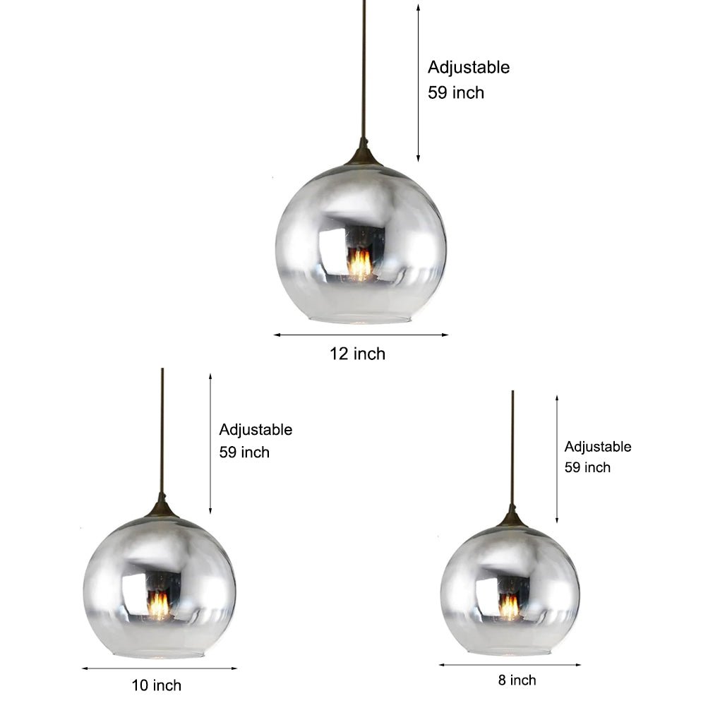 GlobeElegance - Luxe Glas Hanglamp met LED voor een Strakke Keuken en Eetkamer