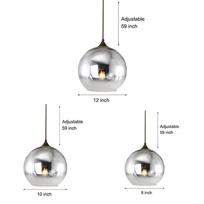 GlobeElegance - Luxe Glas Hanglamp met LED voor een Strakke Keuken en Eetkamer