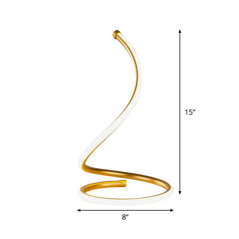 GoldenSpiral - Goudkleurige Spiraalvormige Siliconenlamp