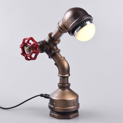 GlowGear - Steampunk Messing Robotlicht met Draaiklep Schakelaar